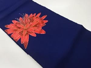塩瀬金駒刺繍花模様名古屋帯